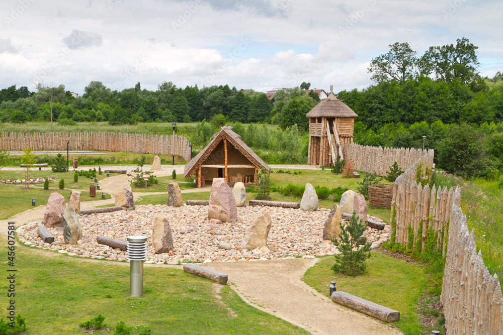 Ancient trading faktory village in Pruszcz Gdanski, Poland