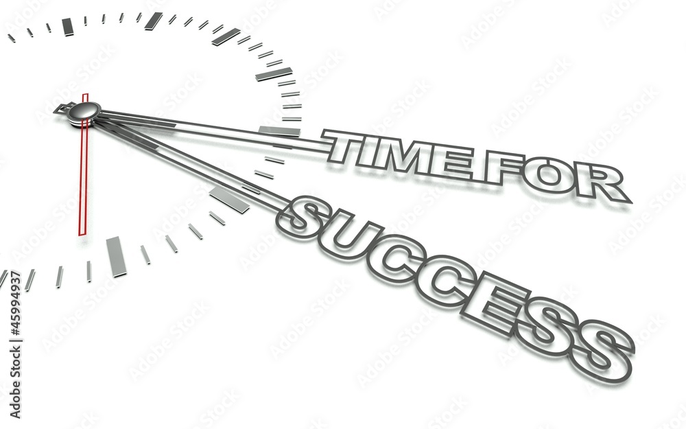 Clock with words Time for success, concept of business