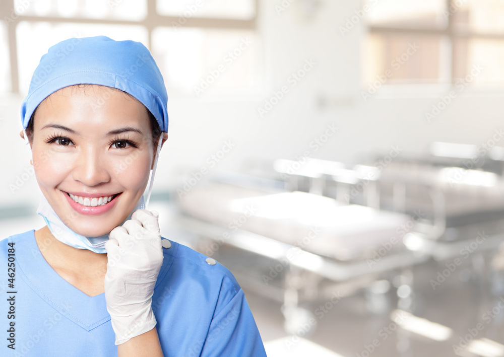 Confident woman doctor in hospital