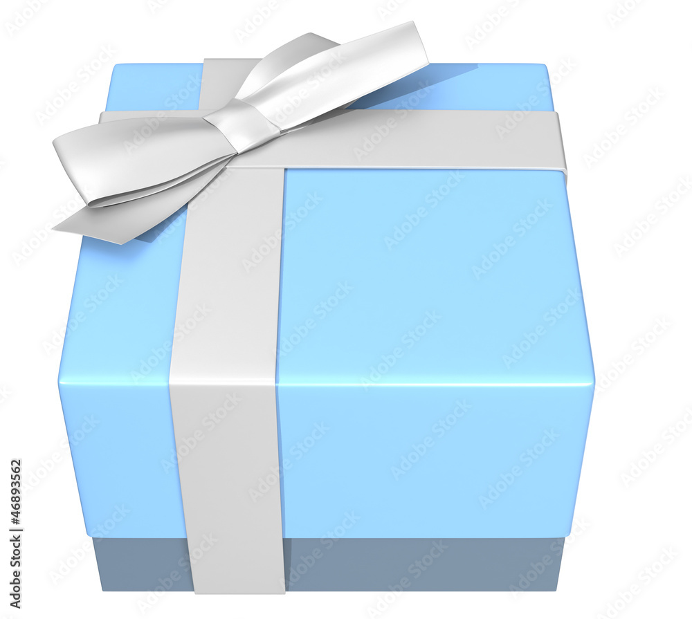 light blue gift  box