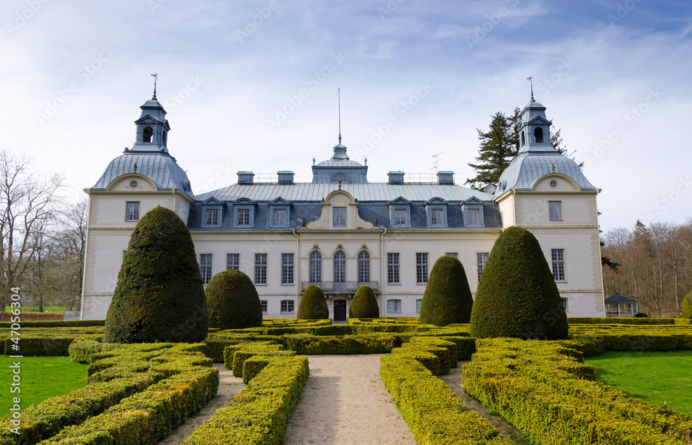 Courtyard gardens of renaissance castle