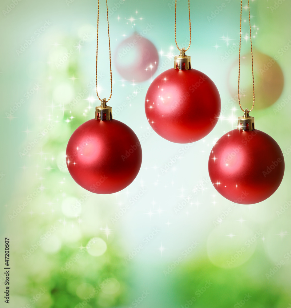 Christmas red ornaments