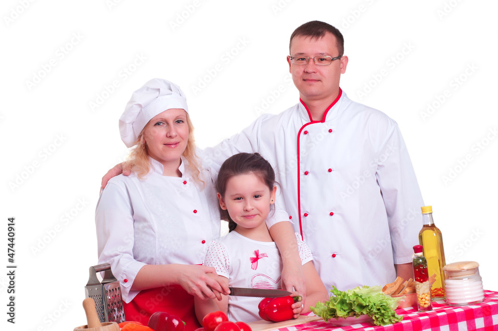 family cooking