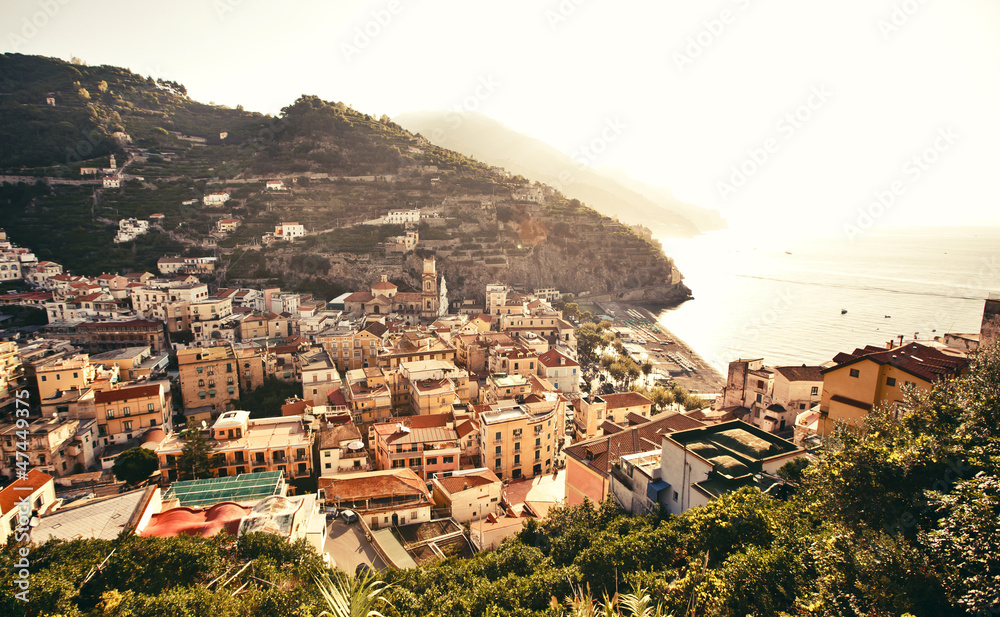 View of Minori town, Italy