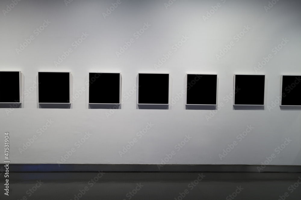 empty frames in museum