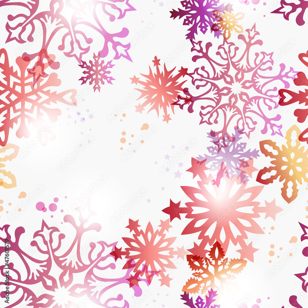 Christmas contemporary snowflakes pattern