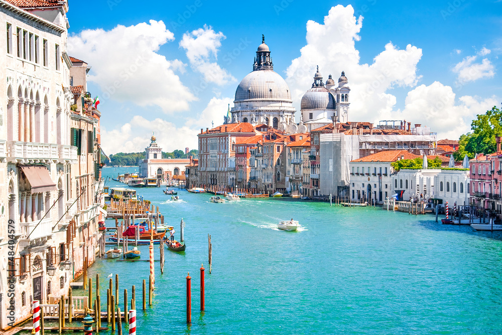 Grand Canal and Basilica Santa Maria della Salute, Venice, Italy