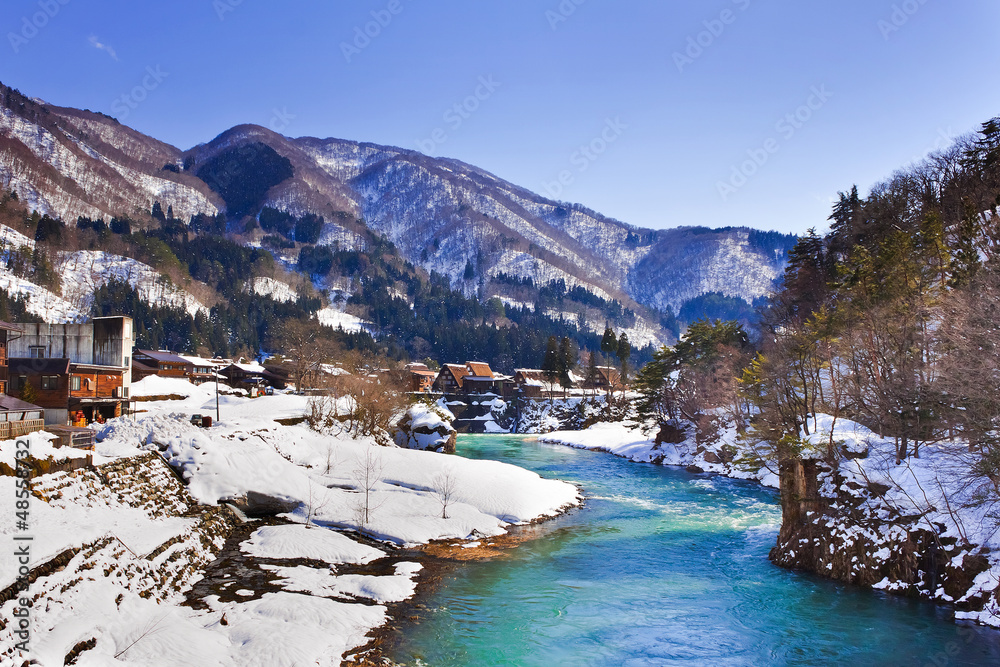 小町村/白川村的Shogawa河