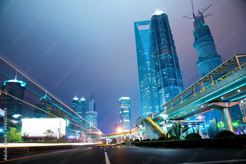 night scene of modern city