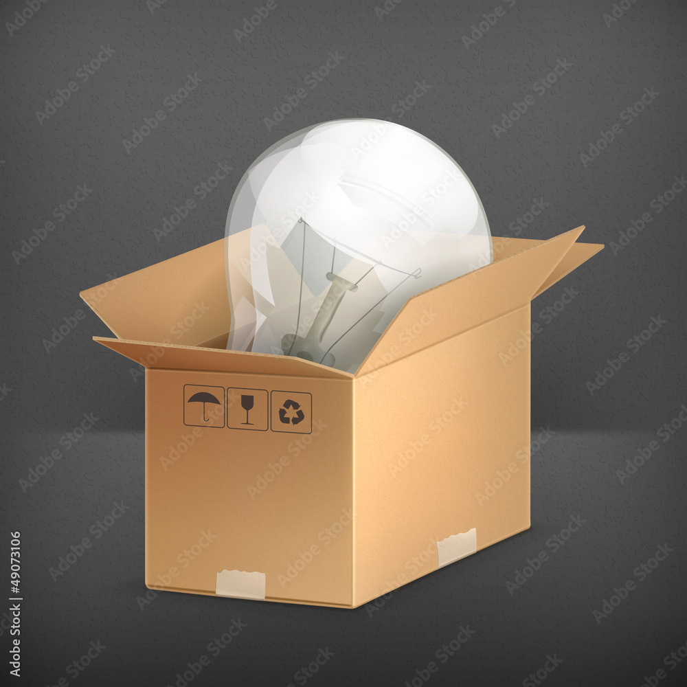 Light bulb in box