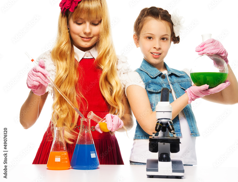 Two girls and chemistry