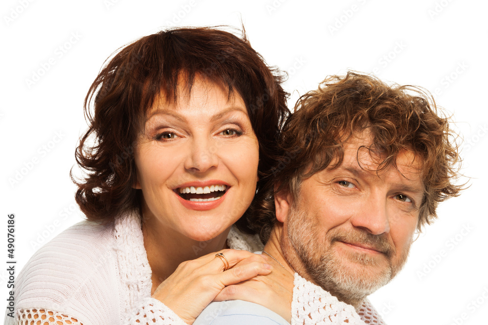 Close-up portrait of senior couple