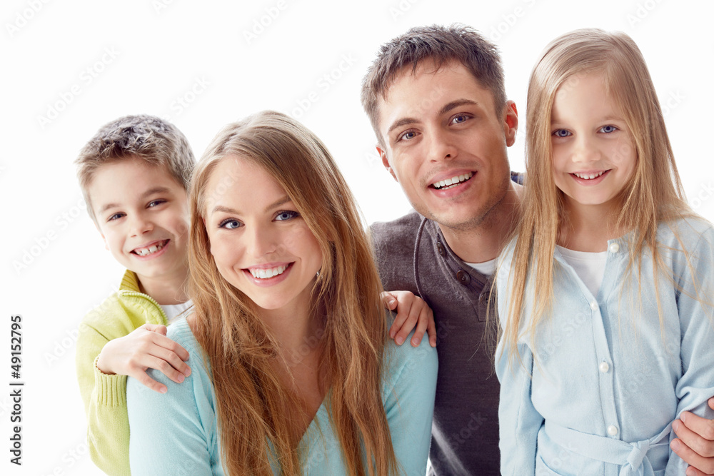 Smiling family