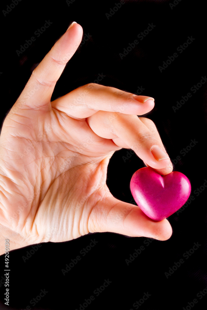 Heart gift as love and health symbol