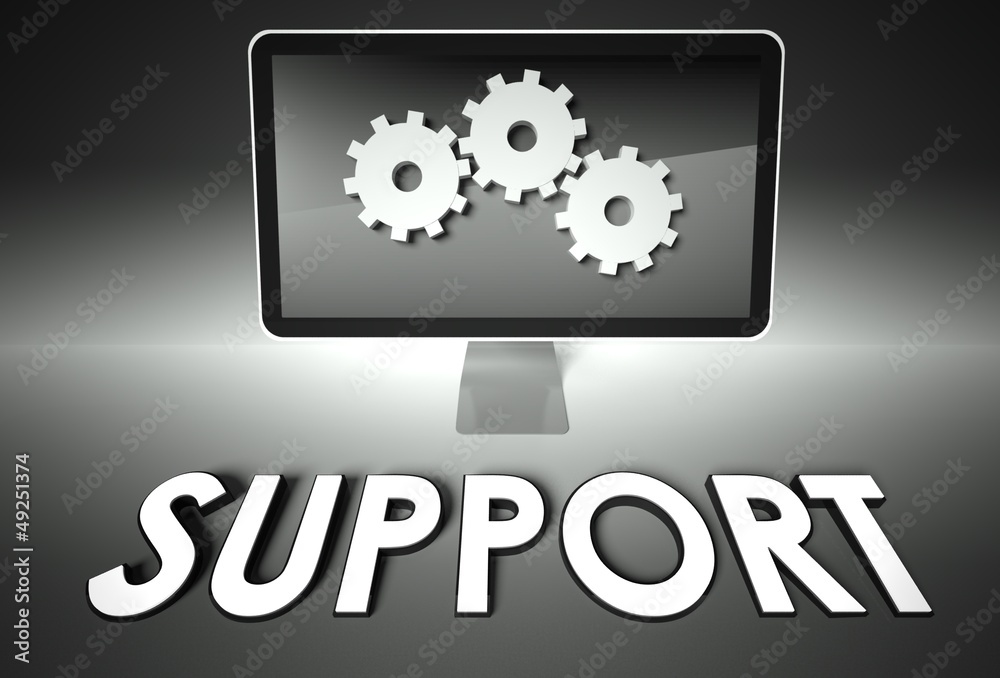 Screen and gears, Support