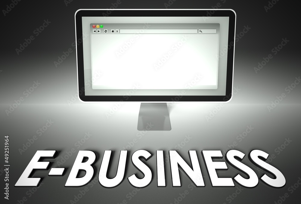 Computer and web browser with E-business, E-commerce