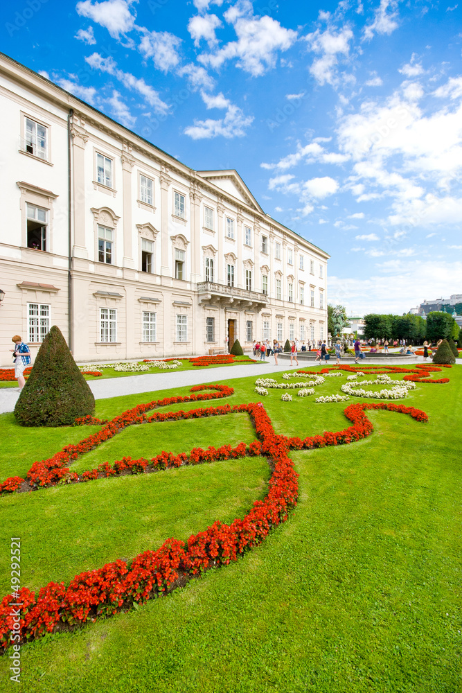 Mirabellgarten mit Schloss Mirabell in Salzburg, Österreich