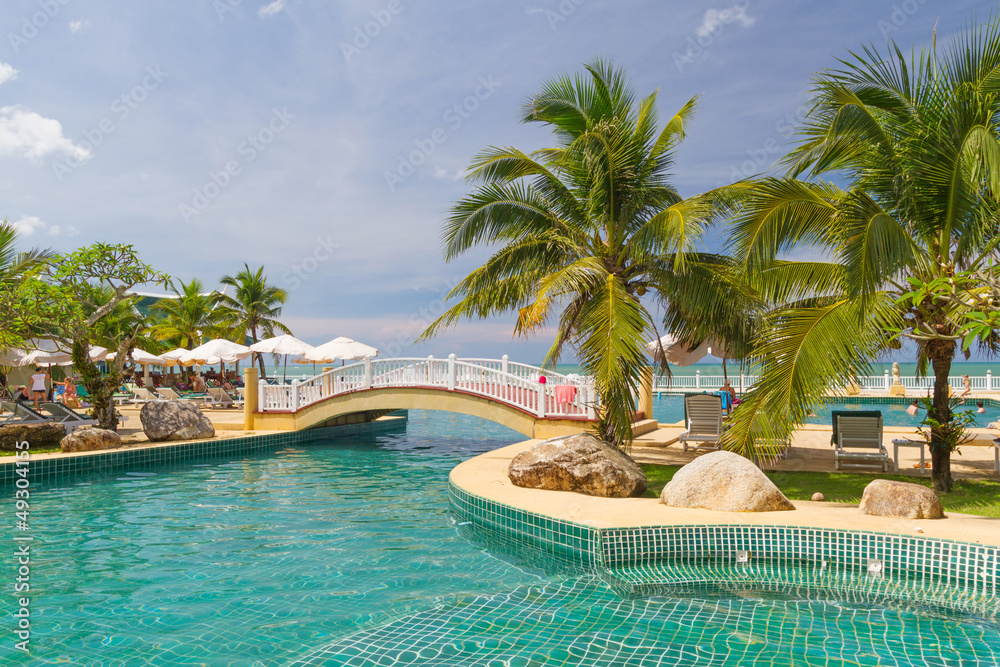 Tropical gardens scenery in Thailand