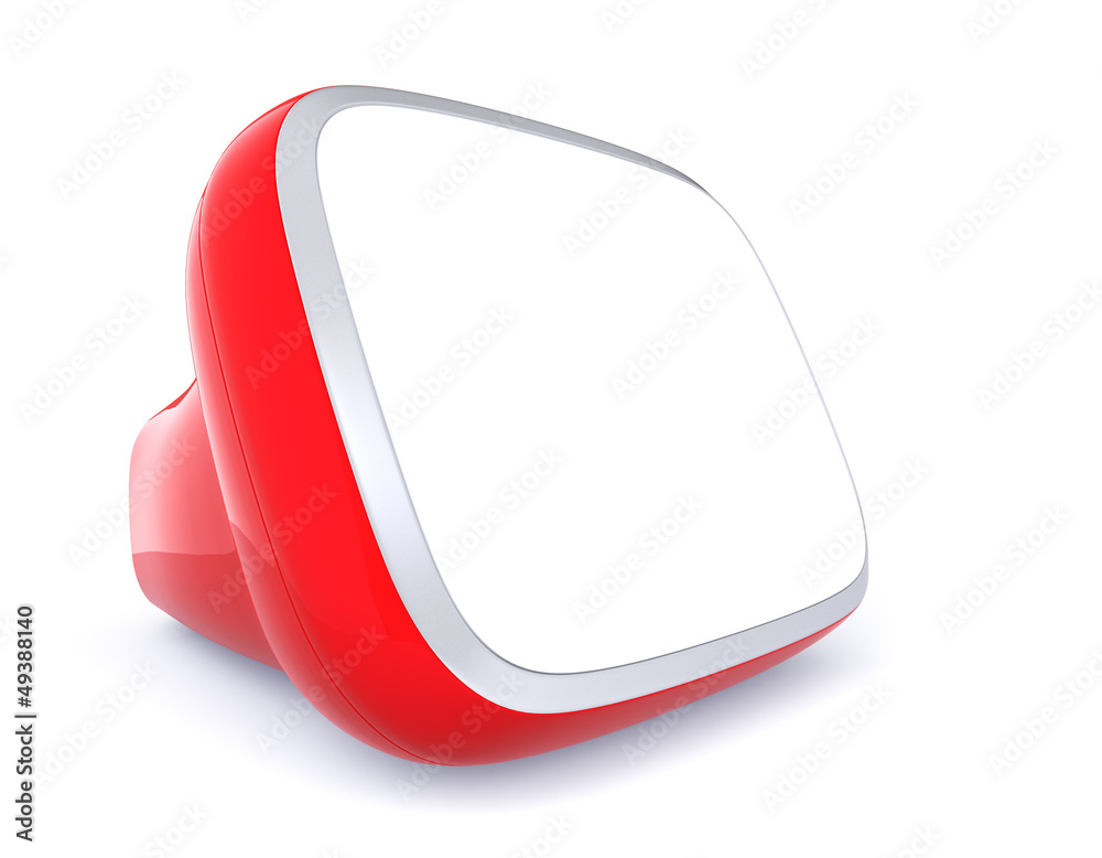 minimized design red TV