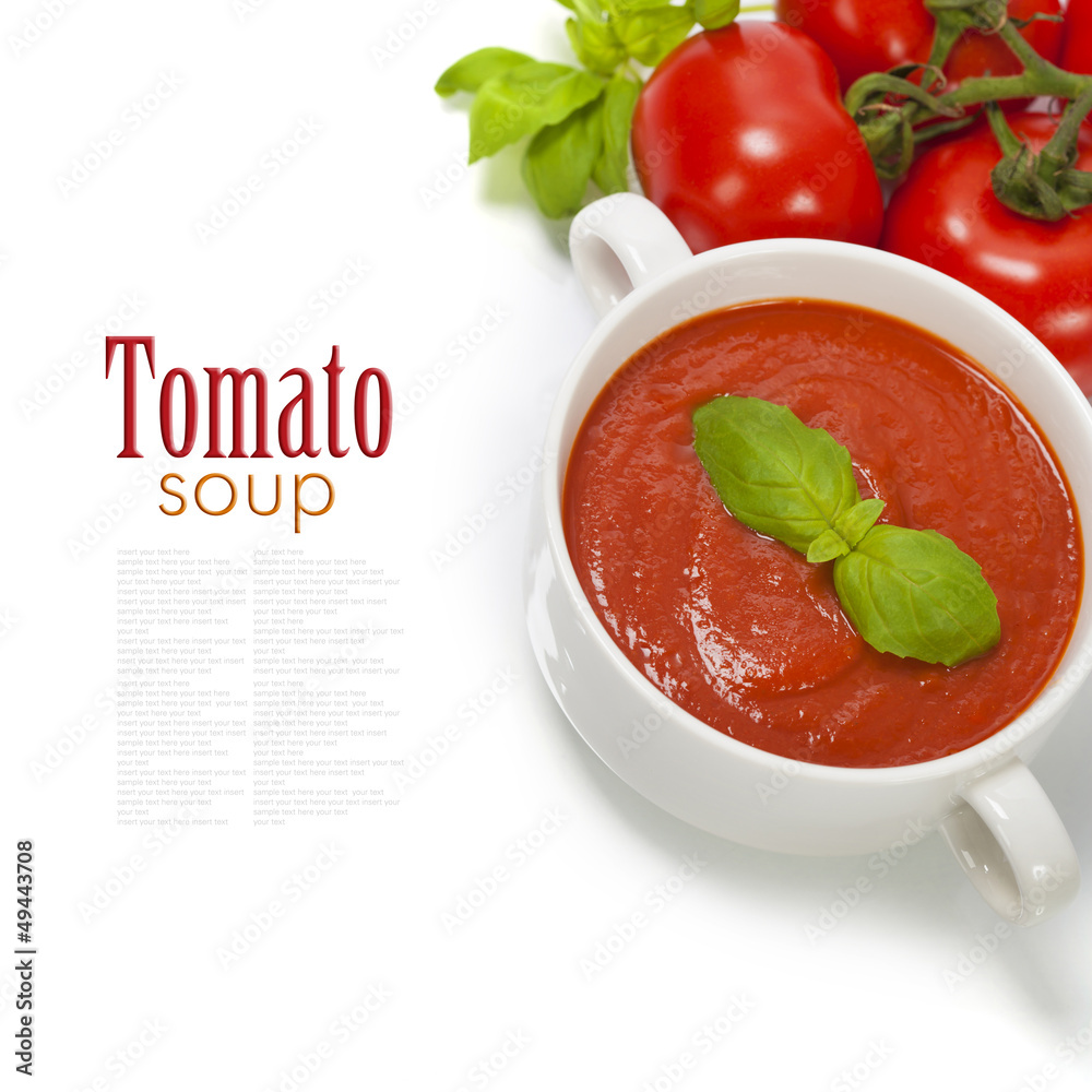 Traditional tomato soup