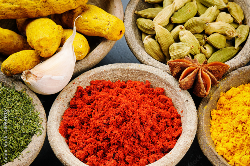 Colorful mix of spices