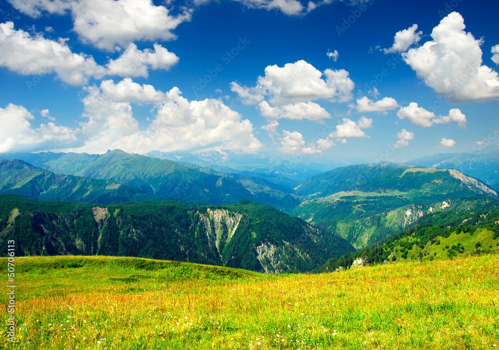 山谷。美丽的风景