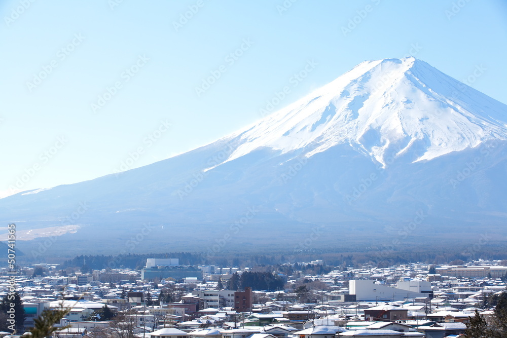 冬天的富士山