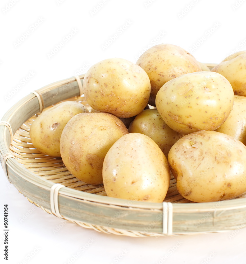 New potato isolated on white background