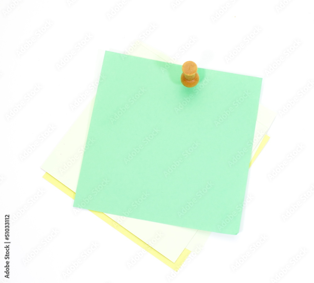 Green sticker, isolated on white background