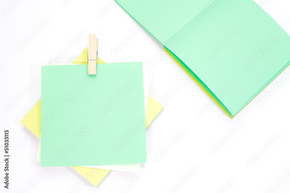 Green sticker, isolated on white background