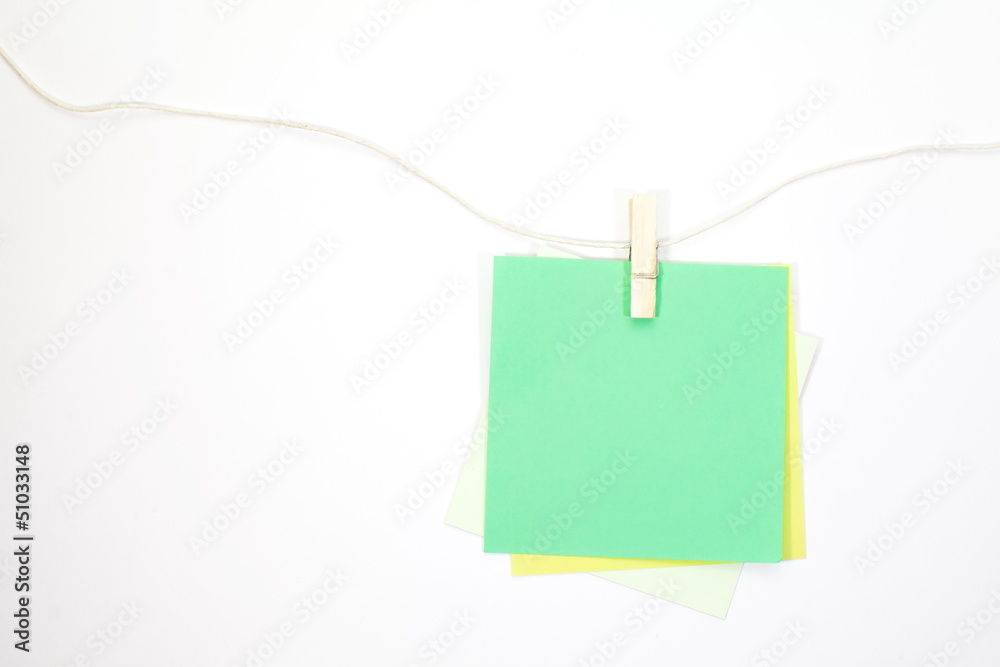 Green sticker, isolated on white background