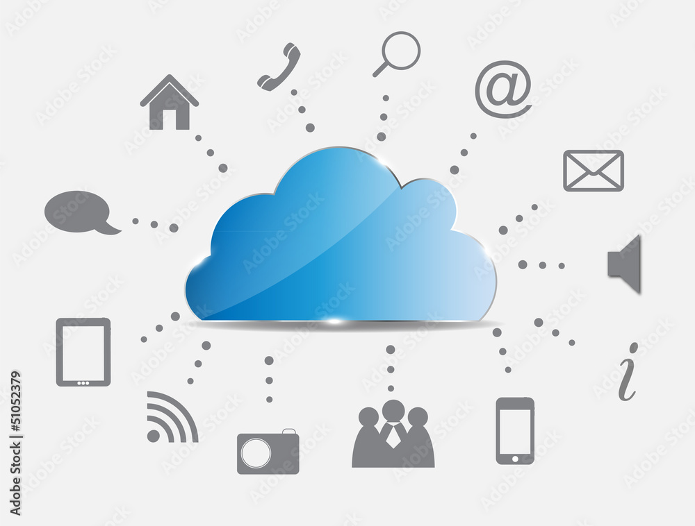 Cloud computing vector illustration