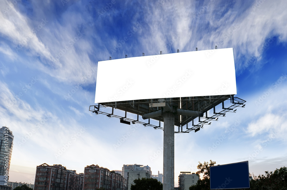 the outdoor blank billboards.