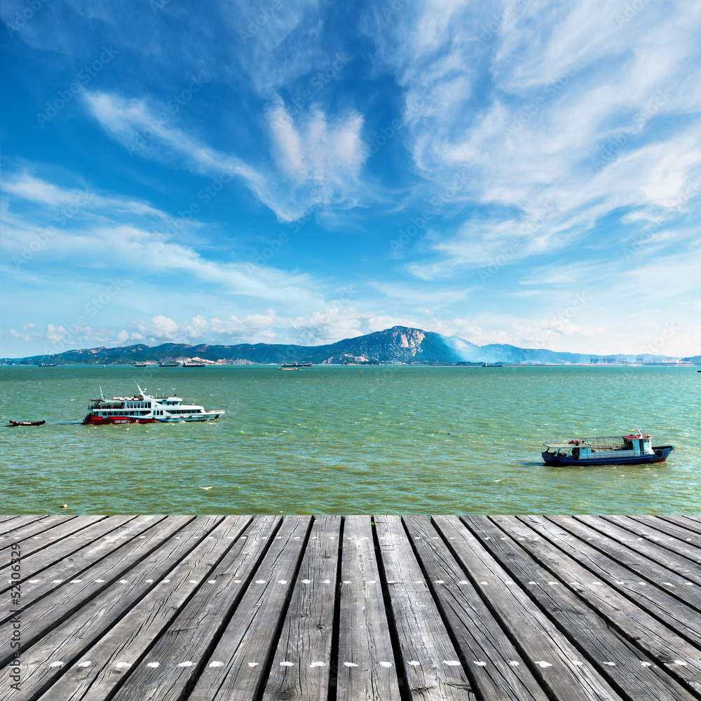 platform beside sea