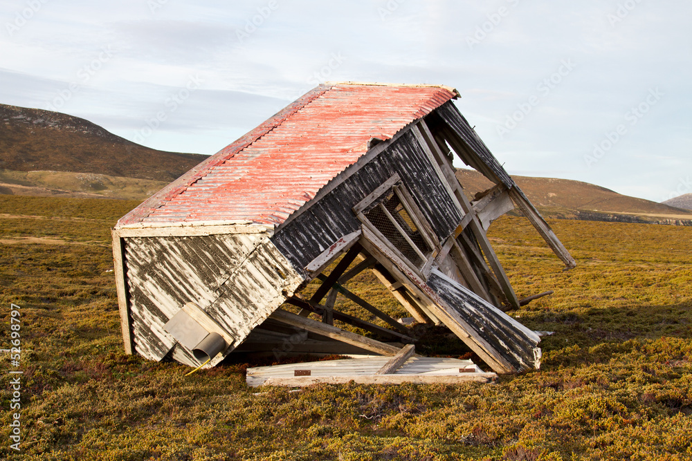 Old collapsed hut