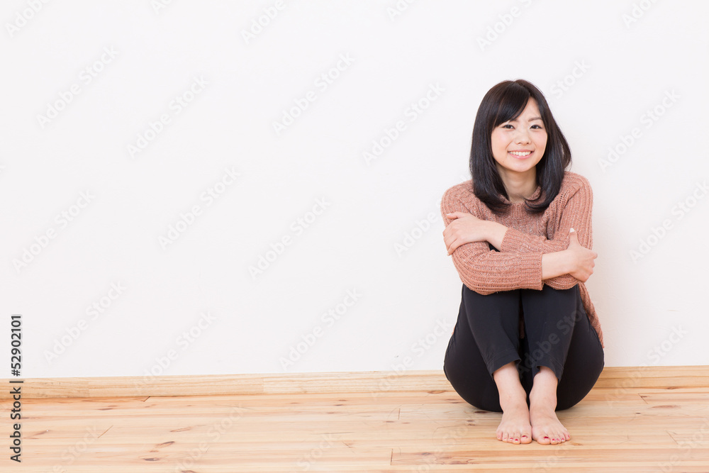 beautiful asian woman relaxing