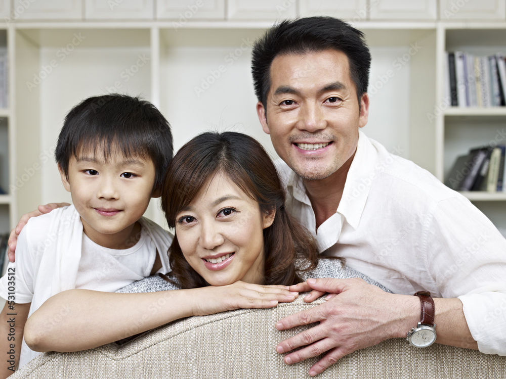 portrait of an asian family