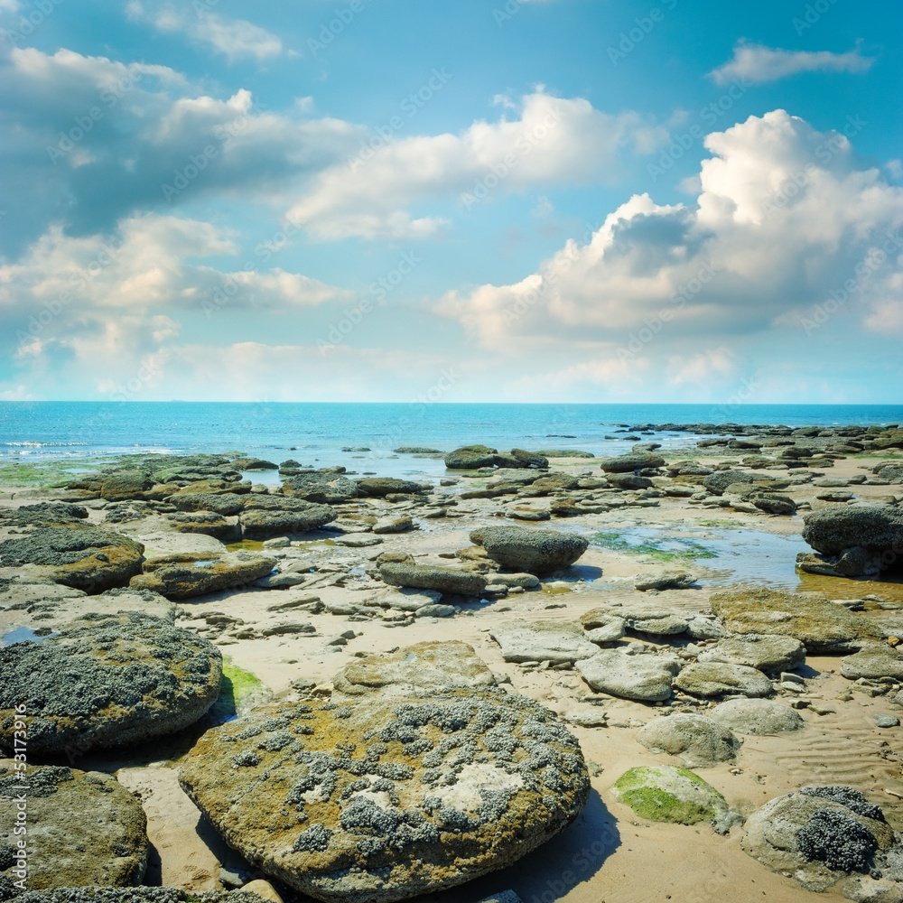 Rocky coast of northern France