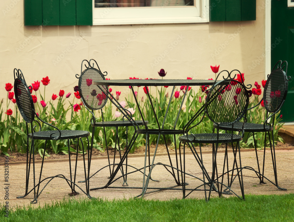 Iron Garden Table And  Chairs