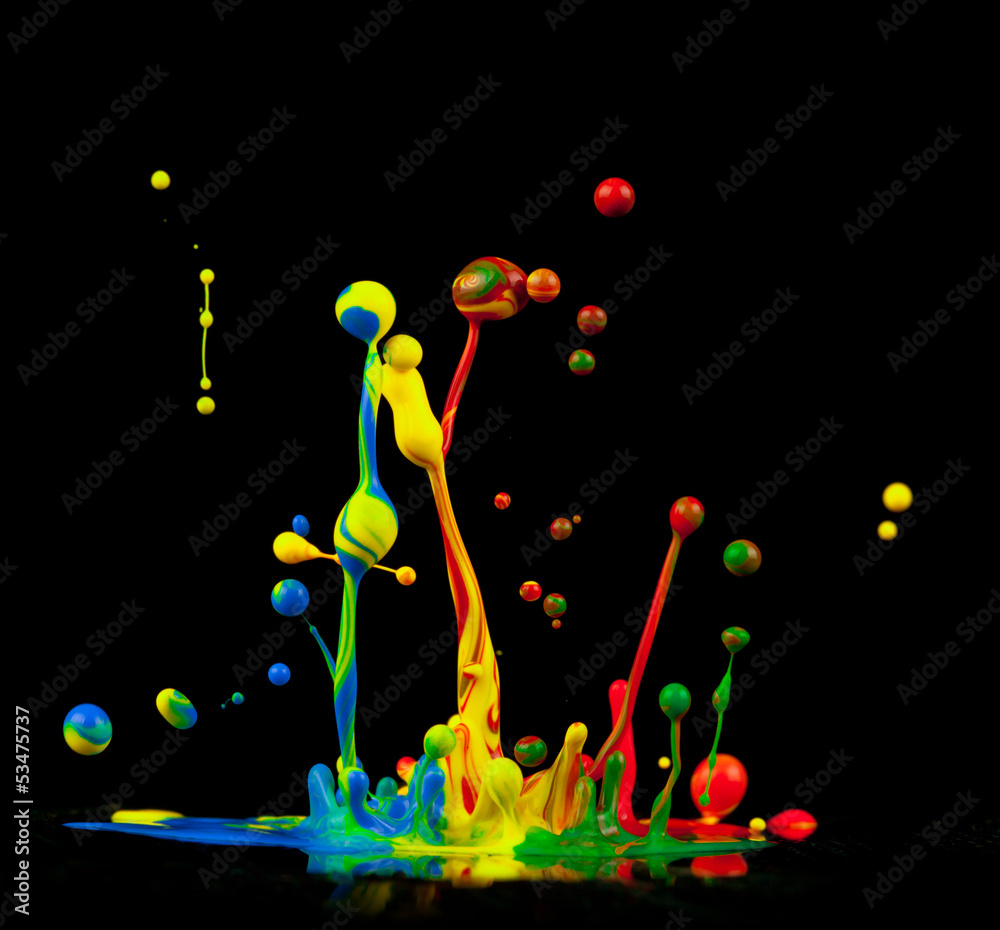 Colored splashes