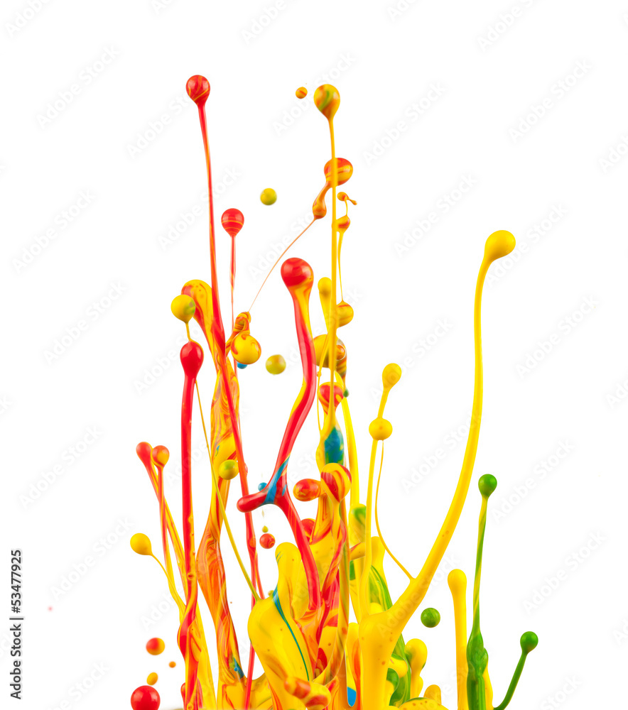 Colored splashes