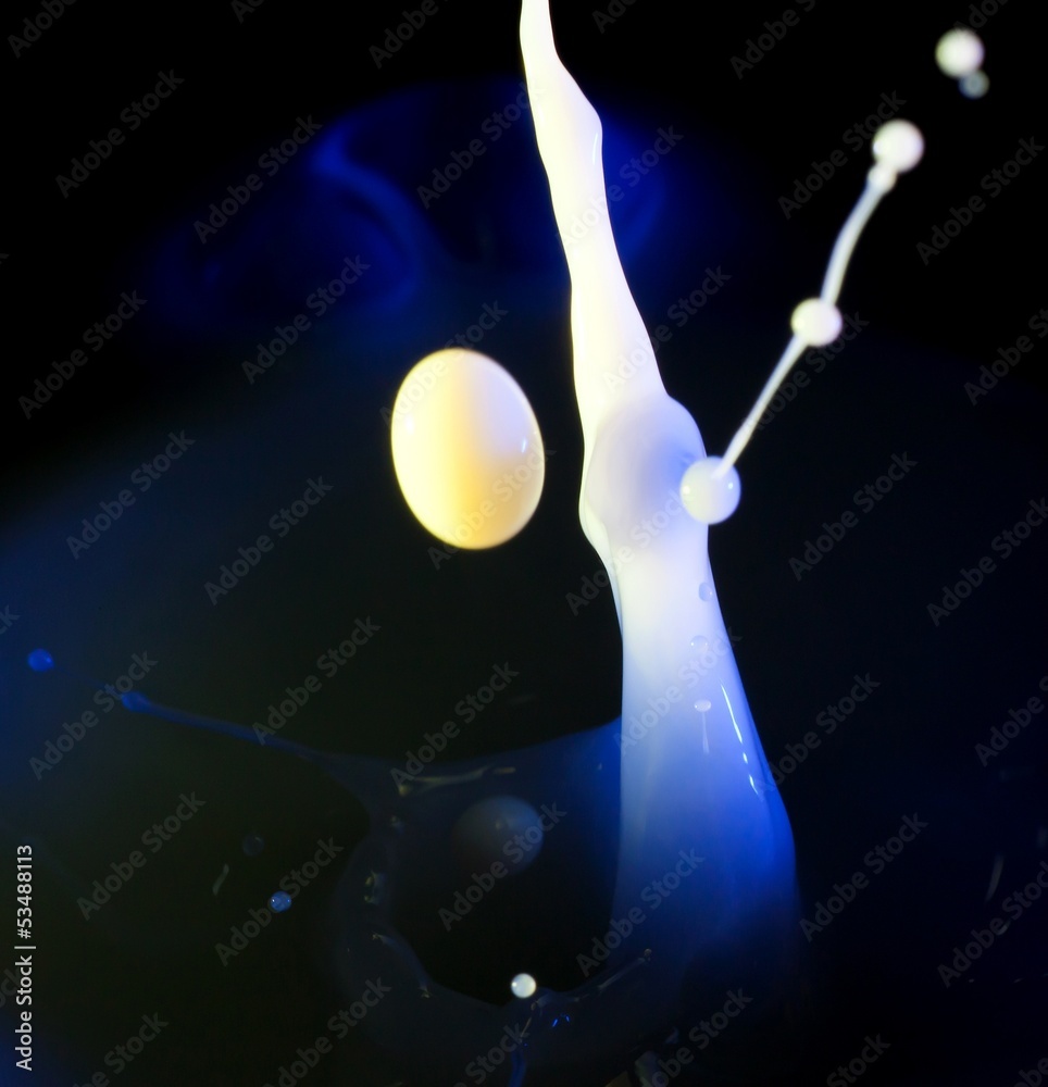 Milk splash, colorful abstract liquid