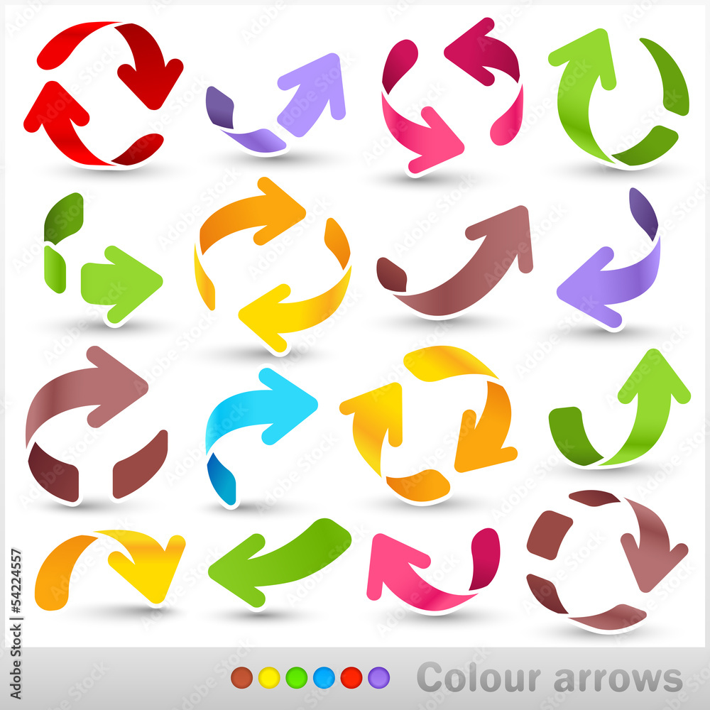 Collection of colour arrows