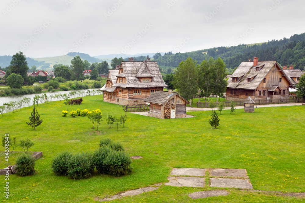 Traditional wooden village in Tatra mountains, Poland