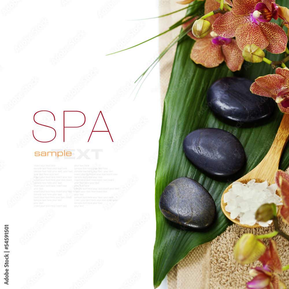 spa composition with beautiful orchid