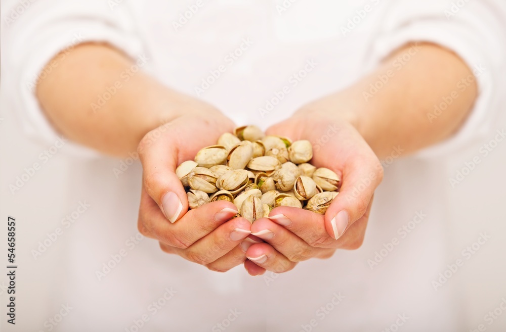 Handful of Crunchy Pistachio Nuts