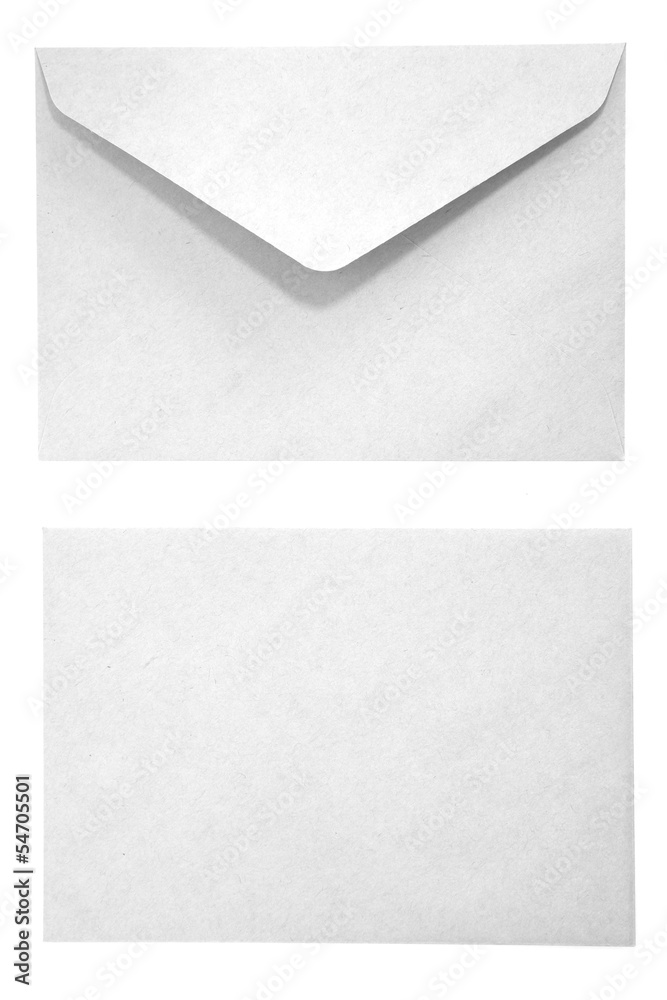 Blank envelope isolated on white background