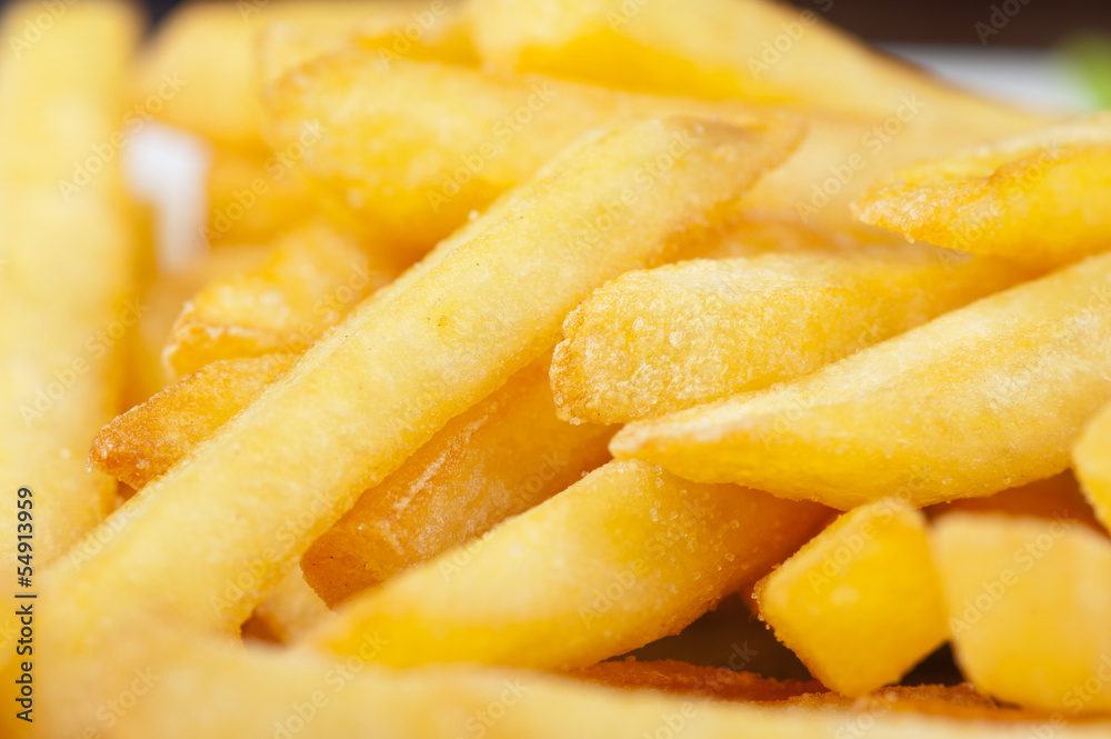 Golden potatoes fries