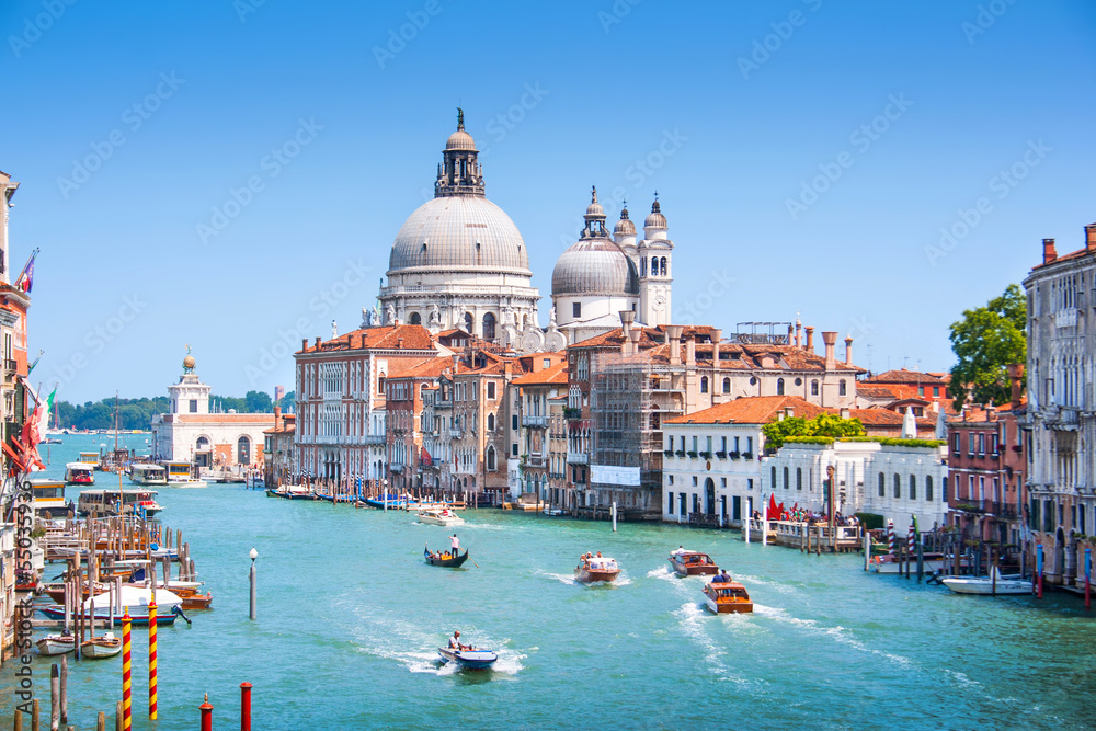 Grand Canal and Basilica Santa Maria della Salute, Venice, Italy