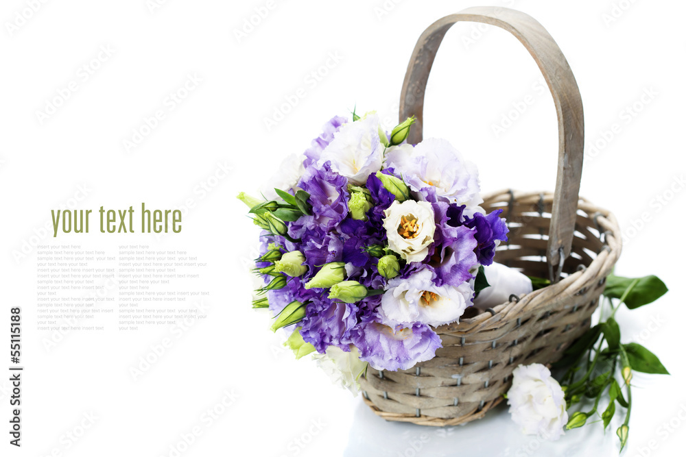 Beautiful eustoma flowers  bouquet